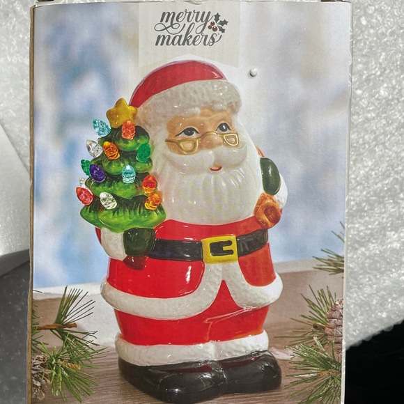 Merry Makers Ceramic Light up Santa - Picture 7 of 7